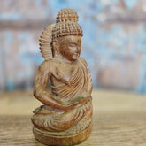 Indian Handcrafted Wooden Buddha Statue Home Decor Showpiece 185